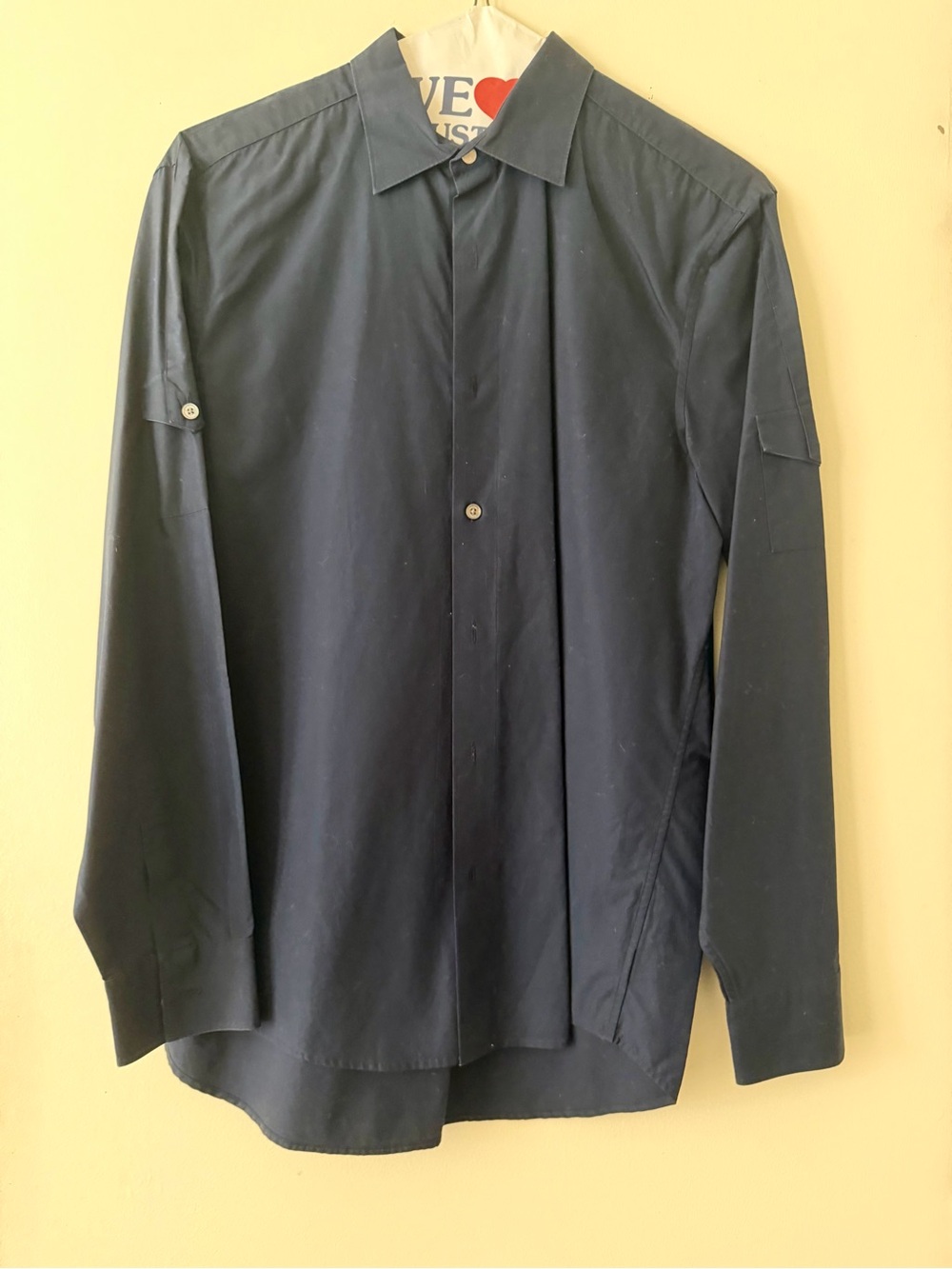 Michael Kors Dark Blue Long-Sleeve Dress Shirt